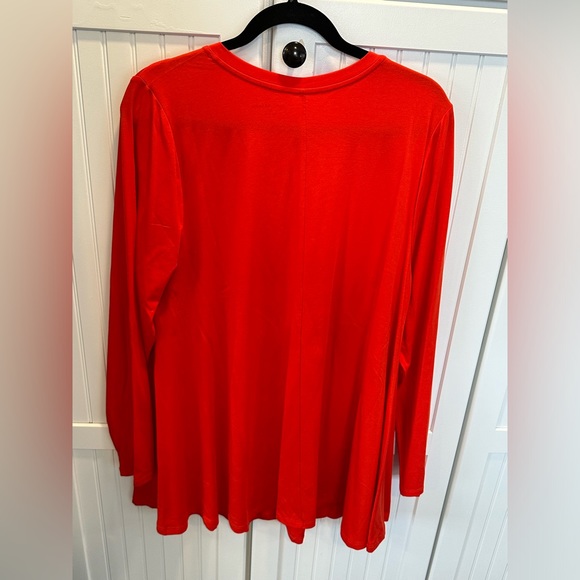 Lane Bryant Swing Long-Sleeve V-Neck Tunic in Burnt Orange NWT Size 18/20 2X - Picture 6 of 9